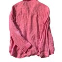 Rachel Zoe  women's linen red button down long sleeve shirt size medium Photo 1