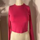 SKIMS NWT  Cropped Long Sleeve T-Shirt Top AP-LGS-1370 Raspberry 2X Photo 0