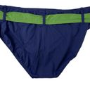 L.L.Bean NWT  Crescent Beach Blue and Green Belted Bikini Bottom Size 16 Photo 4