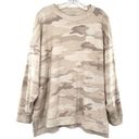 American Eagle  Ahhmazingly Soft Jegging Fit Sweatshirt Oversized Beige Camo Photo 0