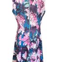 Gabby Skye  SLEEVELESS BLUE PINK FLORAL SHEATH FIT FLARE DRESS WOMEN SIZE 12 Photo 2