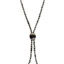 Onyx Vintage Black Hematite  And CZ Lariat Necklace Photo 0