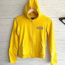 Von Dutch  Zip Up Yellow Hoodie with Purple Logo Signature Size Small Photo 0