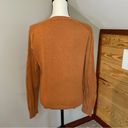 Banana Republic  Gold Orange Silk Cotton Cashmere Blend V-Neck Sweater Small Photo 2