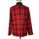 Charter Club  SZ 10 Blazer Jacket Plaid 1-Button Long Sleeve Lined Collared Red Photo 4