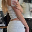 White thrifted low waist shorts Photo 2