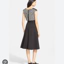 Tracy Reese Black White Malak Houndstooth Jacquard MIDI Dress Photo 1