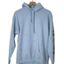 Silence + Noise  Skeleton Flower Hoodie Sweatshirt Light Blue Size Medium Photo 1