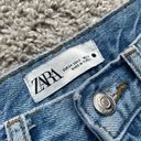 ZARA high waisted ripped knee distressed straight leg denim jeans Photo 5