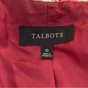 Talbots  Floral Pink Green Jacket Blazer Watercolor Rose 3/4 Sleeves Size 10 Photo 11