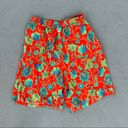 Lounge Vintage bold tropical floral high rise elastic waist  shorts with pockets Photo 2