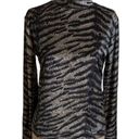 Versace Gianni  Gray & Black Animal Print Turtleneck size Small Photo 2