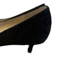 Butter Italy Black Vintage Textured Velvet Kitten Heels Pumps Size 7.5 Women's Photo 6