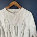 J.Jill  Chenille White Oversized Coastal Cable Knit Sweater Sz 6P Photo 1