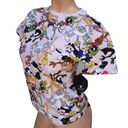 Looney Tunes  Classic Cartoon Characters White Graphic T-Shirt Women's Small Photo 1