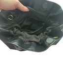 Anthropologie BY  Black Faux Leather Jory clutch Ruffle Compact Dressy Handbag Photo 9