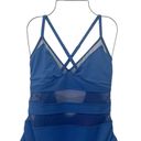 Bleu Rod Beattie  Mesh-Trimmed Cross-Back One-Piece Swimsuit Marine Blue Size 10 Photo 5