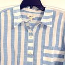 Style & Co  Cotton Striped Boyfriend Shirt Antique Blue & White Size XL New w/Tag Photo 3