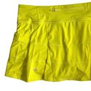 Lululemon  Women’s Pace Rival Mid Rise Pleated Serpentine Yellow Workout Skirt 10 Photo 10