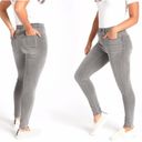 Betabrand  Petite Size PS Yoga Denim Skinny Jeans Gray Pull On Stretch Mid-Rise Photo 2