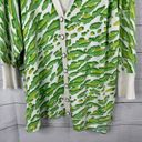 Bob Mackie  Wearable Art Womens 1X Leopard Print Knit Cardigan Green Art to Wear Photo 3