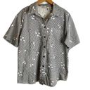 Cabin creek  Floral Short Sleeve‎ Button Down Shirt Size Large Photo 0