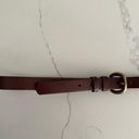 Gap Vintage  Leather Belt with Rounded Brass Buckle in Chocolate Brown Size Large Photo 4