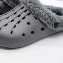 Crocs NEW Women Gray  Indoor Warm Shoes with faux fur Lining With Fish Mouth Photo 2