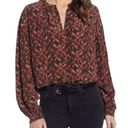 Something Navy  NWT Floral Print Long Sleeve Easy Volume Blouse Top size XS Photo 0