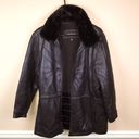 Marc New York  Women’s Dark Brown Leather Faux Trim Jacket Photo 4