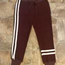 n:philanthropy  Joggers Matador Sweat Pants Striped Burgundy Wine NWT, Size XS Photo 2