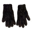 Chocolate Brown Chenille Preppy Boho Gloves Size O/S Photo 1