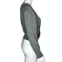 JOA  Sweater Womens Medium Gray Twist Front Cropped Basic Neutral Minimalist Photo 1