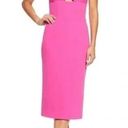 Dress the Population Dress‎ The Population Eve Twist Front Midi Sheath Dress NWT Medium Fuchsia Pink Photo 0