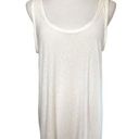 The Row  Soft Slouchy Relaxed Semi Sheer Low Scoop Tank Top Back Seam White M / L Photo 0