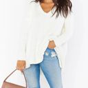 Show Me Your Mumu Hi Low hem Fuzzy Knit Hug Me Sweater Coconut Cream Women's XS Photo 1