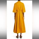 Krass&co  Tie Waist Tton‎ Poplin Midi Dress - Dijon- NWT- M Photo 3