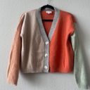 BiBi Pick Your Side Color Block Cropped Cardigan/ Sweater Multiple Size L Photo 0