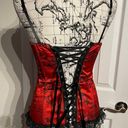 Vintage y2k Lace Floral Corset Steampunk Victorian Gothic Satin Multi Size M Photo 5