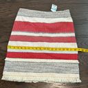 J. McLaughlin  Carmela Short A-Line Striped Skirt with Fringe Size 0 NWT Photo 4