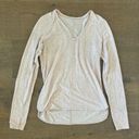 Lululemon  light pink long sleeve fitted top v-neck Photo 0