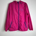  Parks Walt Disney World Women's Windbreaker Hooded Pink Rain Jacket Sz L Photo 0