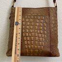 Brahmin Vintage  Pecan Toasted Almond  Embossed Croc Leather Shoulder Purse Bag Photo 7