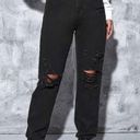 SheIn Black Distressed Jeans Photo 0