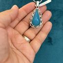 Onyx Blue  pendant in 925 Sterling Silver.  Chain is not included. Photo 1