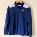 Vineyard Vines Stripe Shoulder Classic Shep Shirt Quarter Zip Sweatshirt Small Photo 2