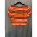 BCBGMAXAZRIA BCBGeneration vibrant stripes scoop neck crop soft jersey knit large  (b4) Photo 10