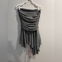 House Of CB NWT  Valeria Smoke Gathered Asymmetric Dress Size Medium Photo 9