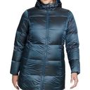 Eddie Bauer  Luna Peak Down Parka Coat Women’s M Peacock Blue 550 Hooded Zip Photo 0