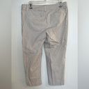 New York & Co. Women’s Tan & White Gingham Manhattan Chino Cropped Pants Photo 1